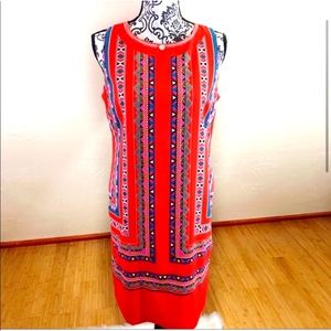 Vince Camuto Havana Geo Shift Dress Size 8